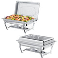 4 Pack 8QT Stainless Steel Chafing Dish Buffet Set Y12481