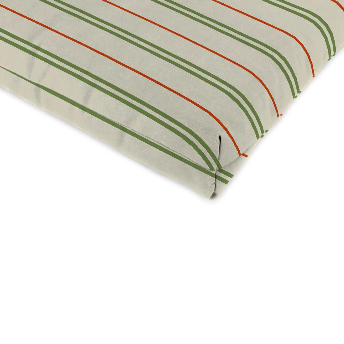 Cedar Grey Stripe Rectangular Outdoor Chair Cushion with Ties T194