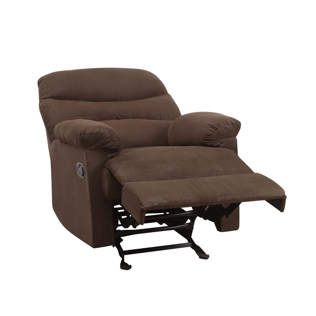 Chocolate Microfiber Glider Recliner Y459854