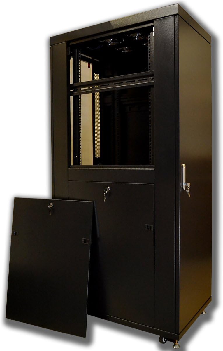 42U Server Rack Cabinet Enclosure with Wheels H39288