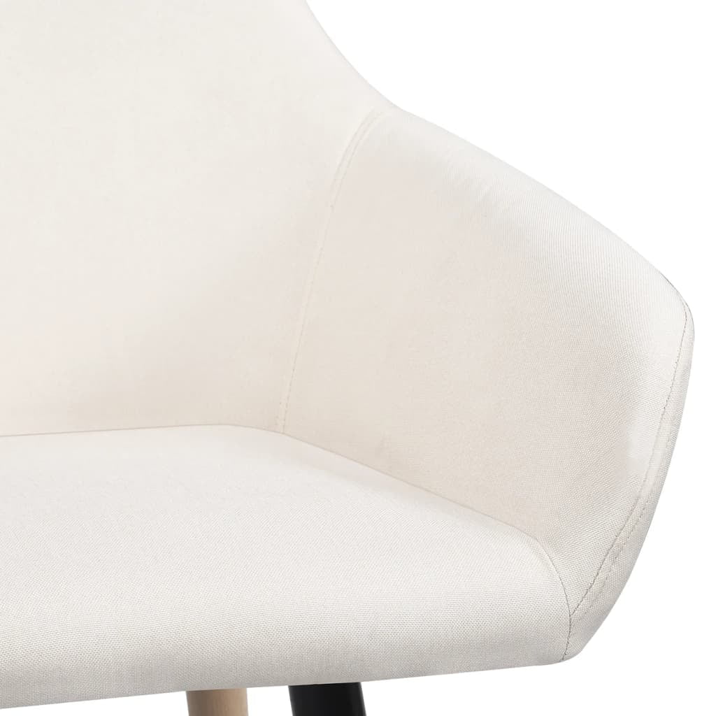 Dining Chairs 2 pcs Cream Fabric L680