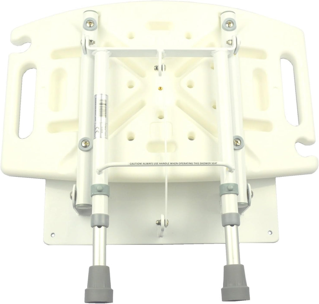 Fold down wall mounted shower seat with legs L8909