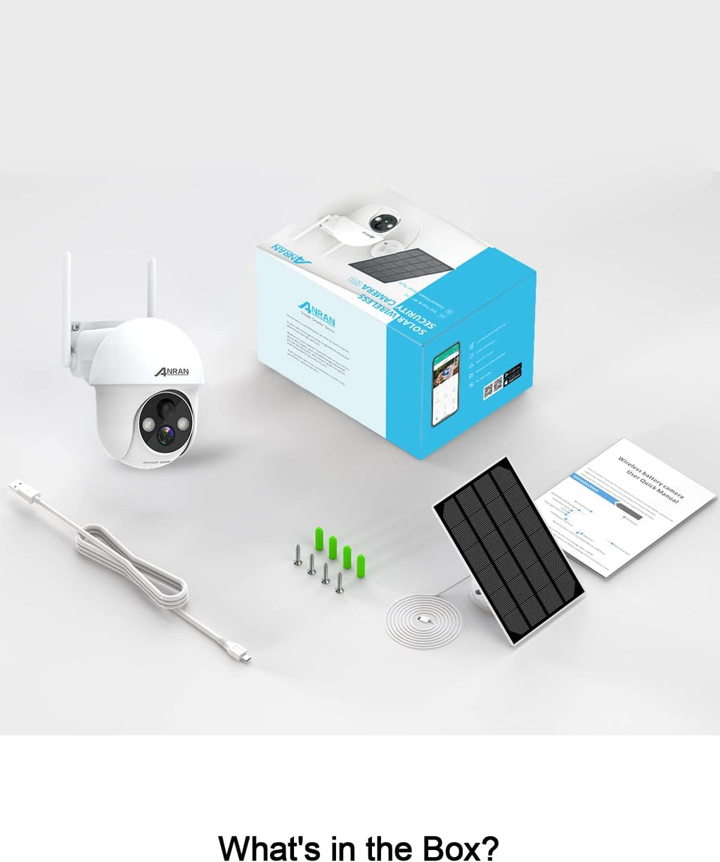 Wireless Outdoor Security Camera with 360° View, Solar, Color Night Vision, IP65 H4161