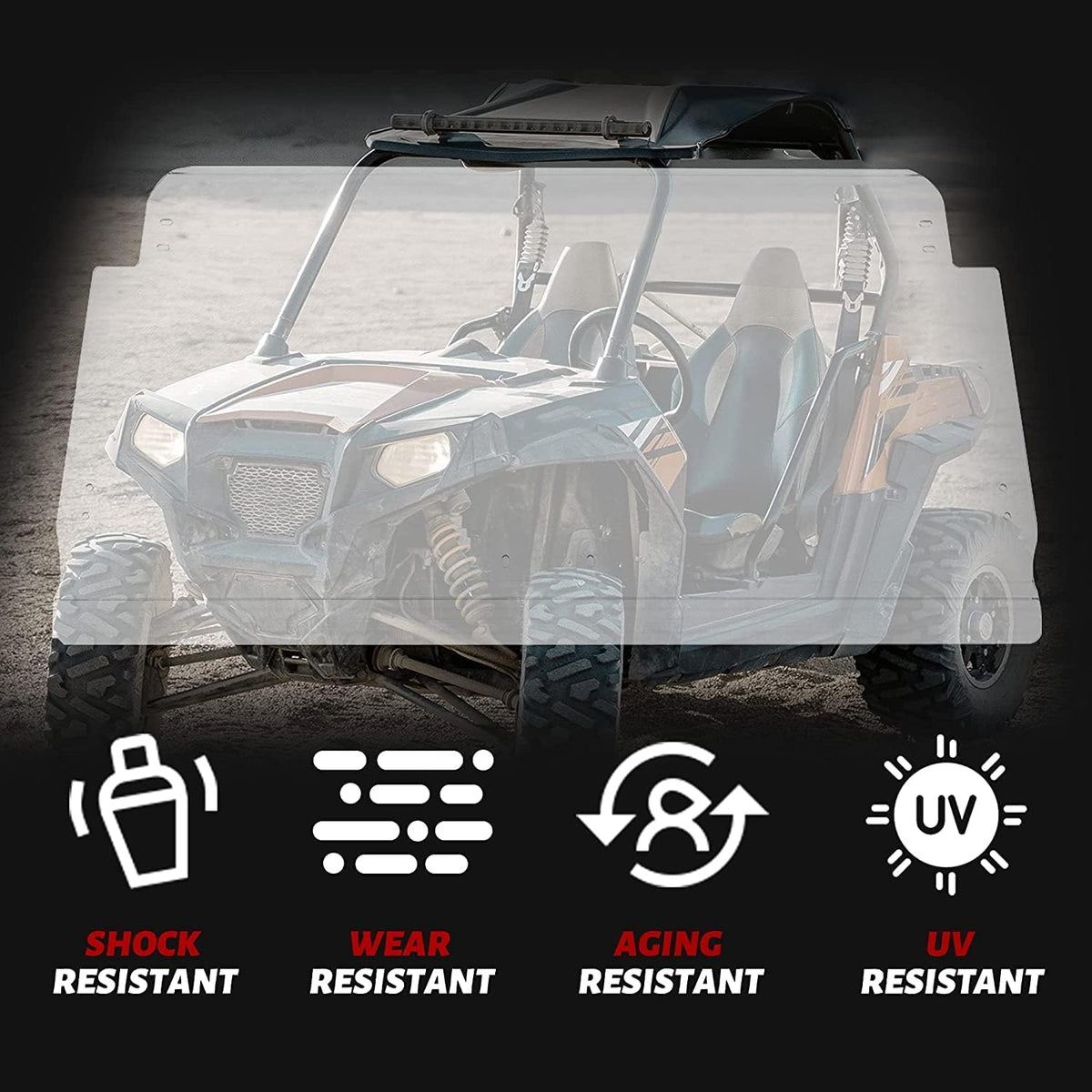 Clear Vented 3-IN-1 Windshield Q16785