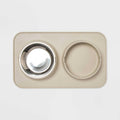 Silicone Pet Mat + Stainless Steel Double Diner R2956