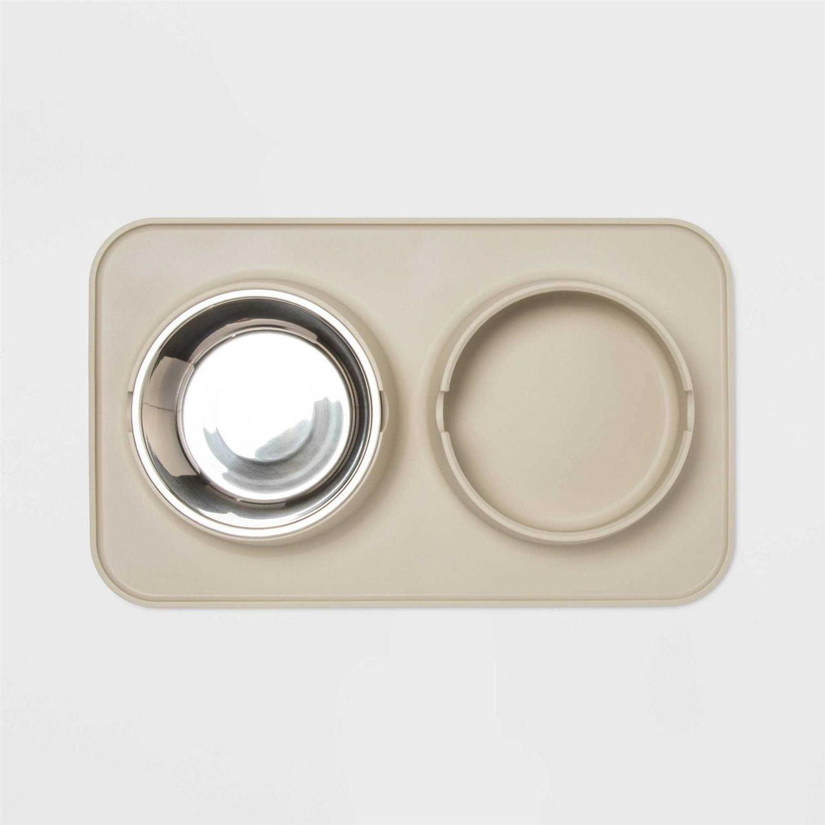Silicone Pet Mat + Stainless Steel Double Diner R2956