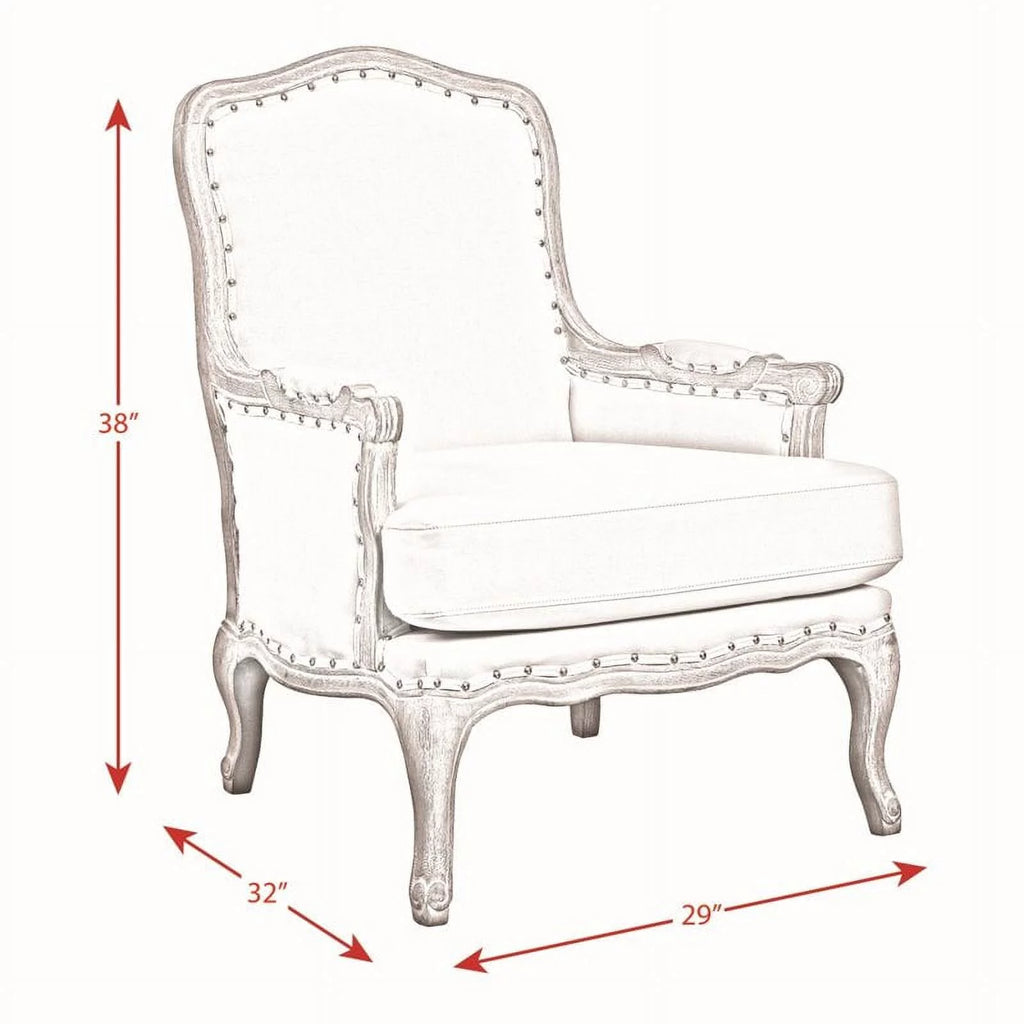 Light Blue Fabric Wood Accent Chair Z44420