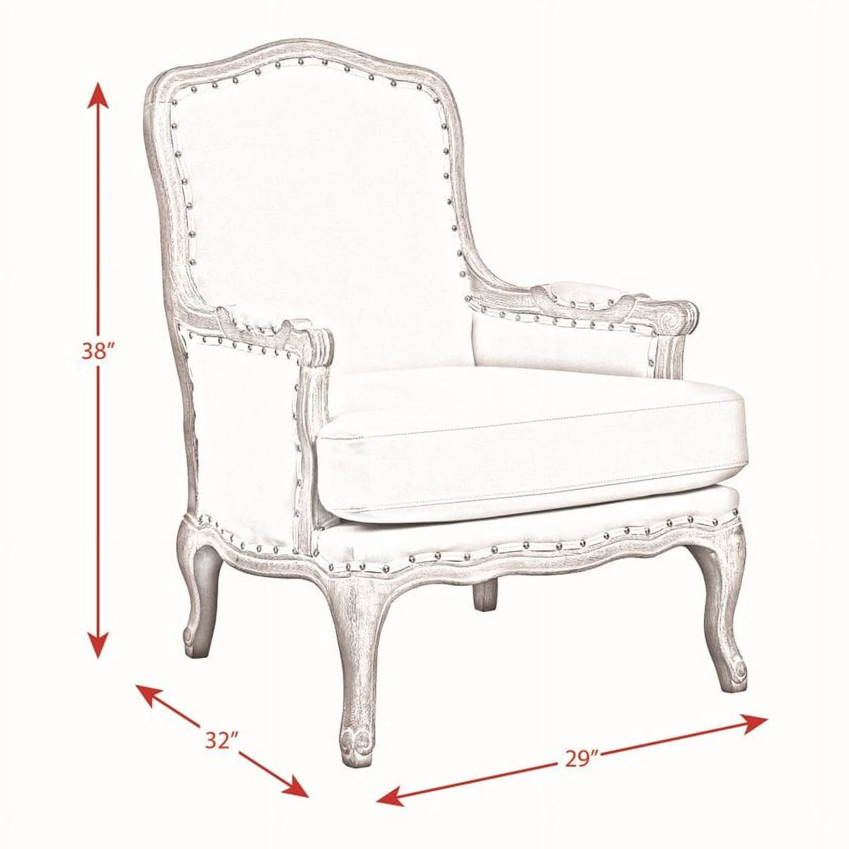 Light Blue Fabric Wood Accent Chair Z44420