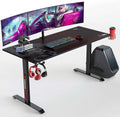 60 Inch Carbon Fiber Gaming Desk with Mouse Pad and Cup Holder I89324