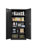 Metal Garage Storage Cabinet with 4 Shelves and Locking Doors W464