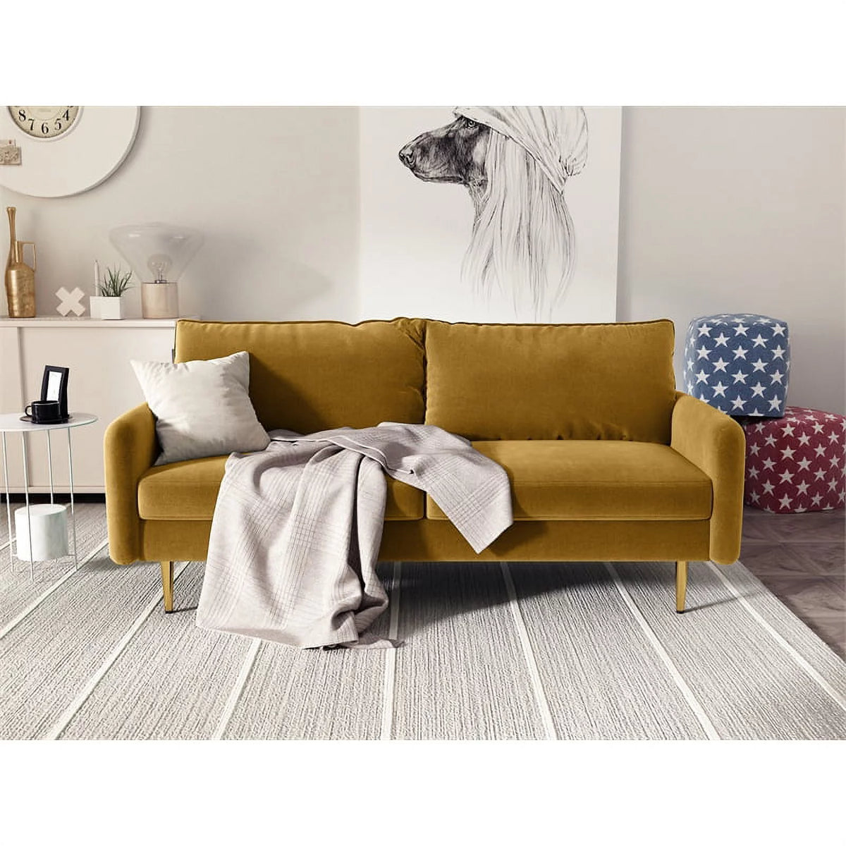Velvet Living Room Sofa V589678