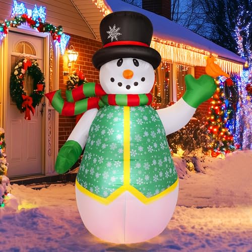 6FT Christmas Inflatable Snowman with Penguin P1723