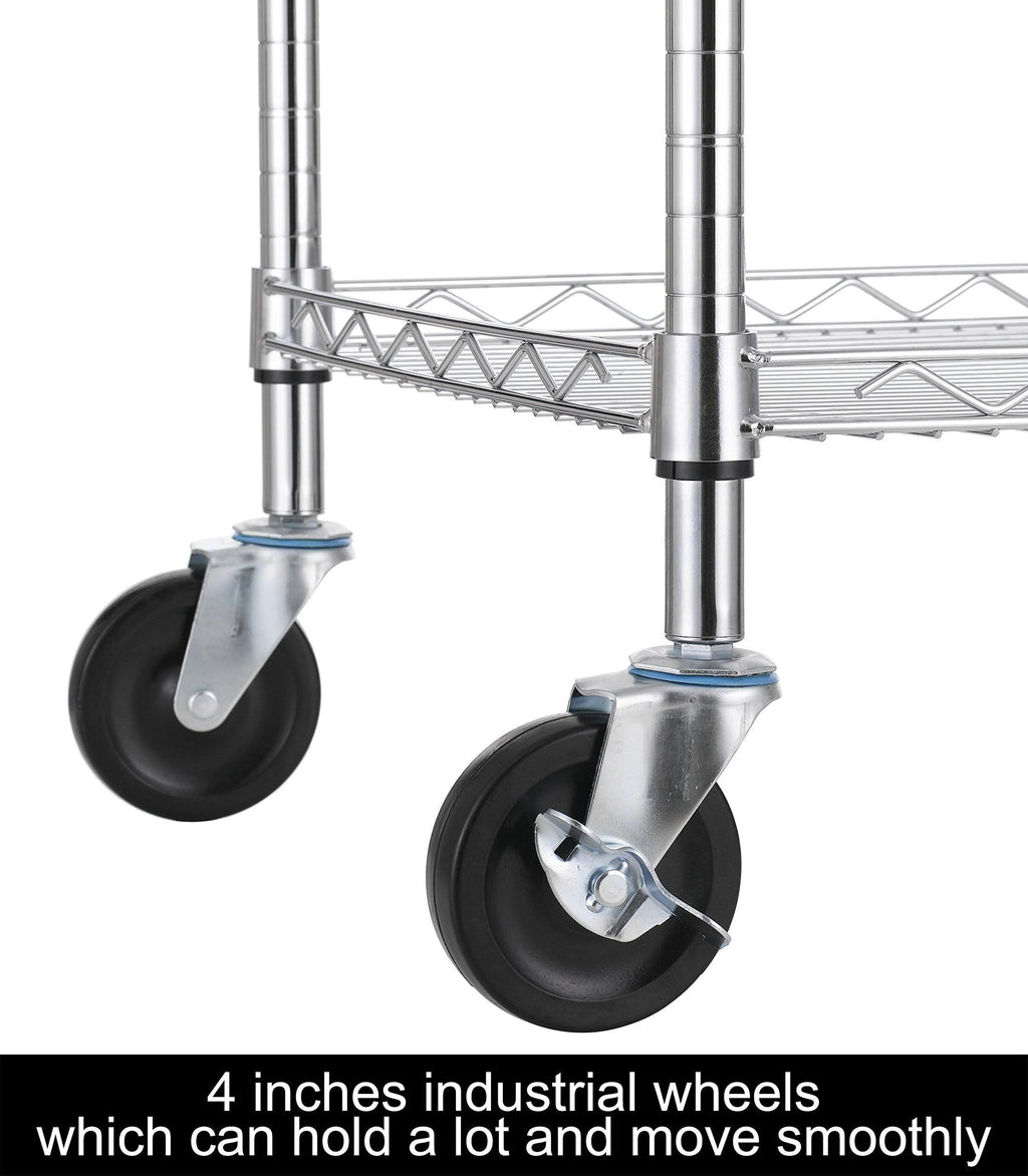 3 Tier Heavy Duty Utility Cart with Wheels Z147991