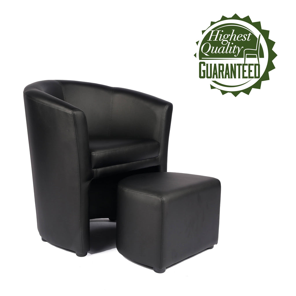 Brown Accent Club Chair with Foot Stool Z2934
