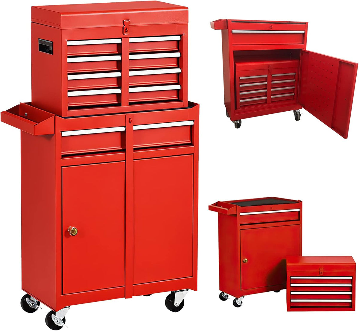 5 Drawer Metal Rolling Tool Chest with Wheels T45223