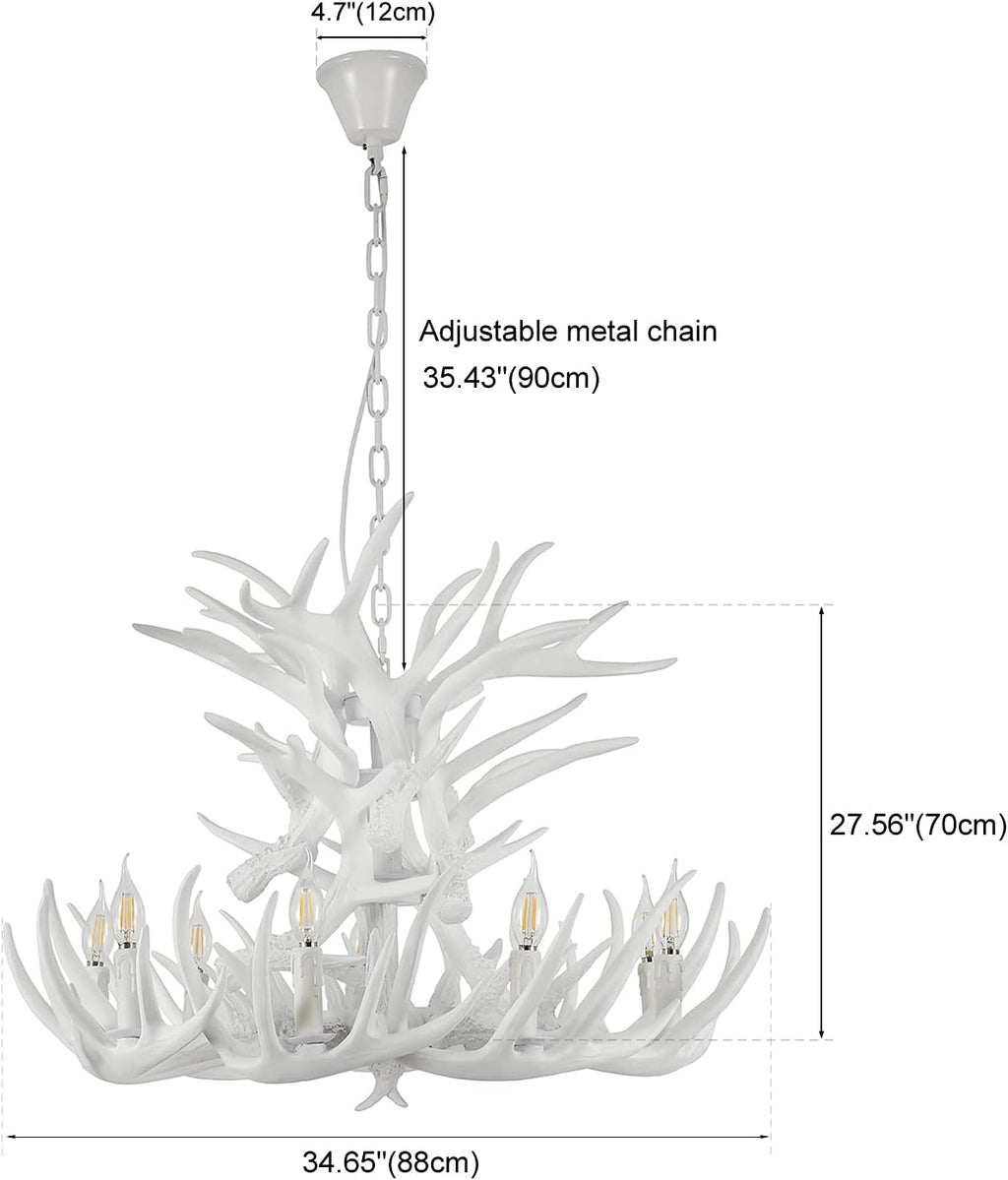 White Antler Chandelier Q395717