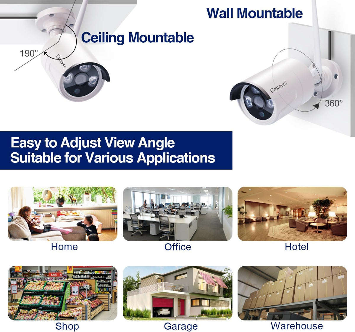 12.5 Monitor Wireless Security Camera System 8CH 4pcs 3MP Night Vision 2TB HDD J867829