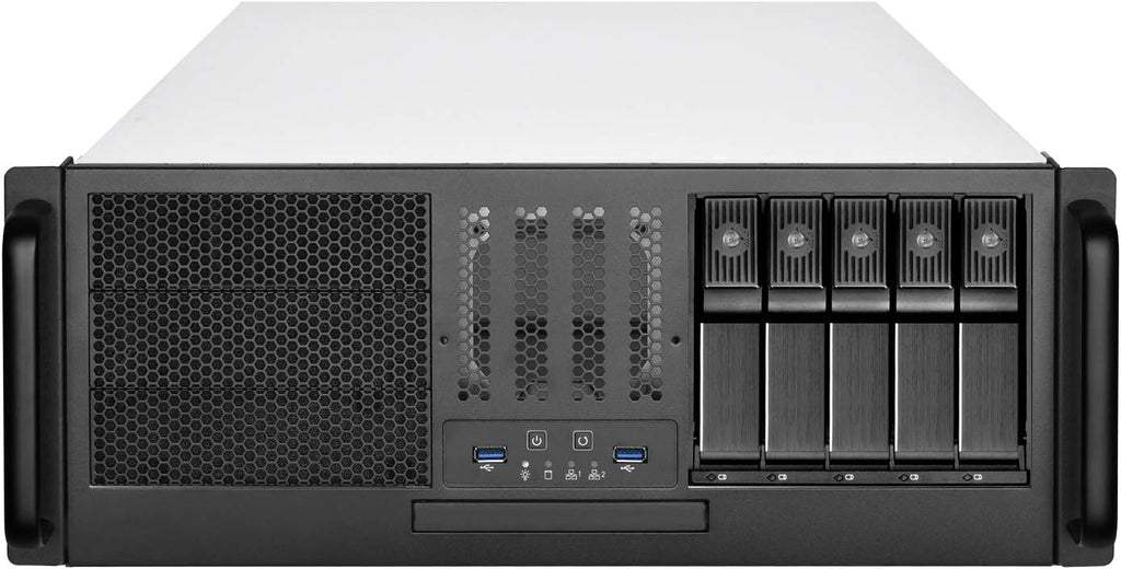 4U Rackmount Server Case with 5 x 3.5 Hot-Swappable Bay and 3 x 5.25 Bays L5661