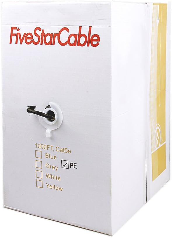 Black 1000 Ft Cat5e UTP Ethernet Cable X916