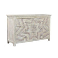 White Wash Solid Wood Six Drawer Double Dresser M2548