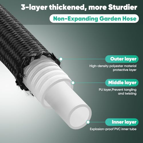 100FT Lightweight Garden Hose with 8 Function Nozzle B74991