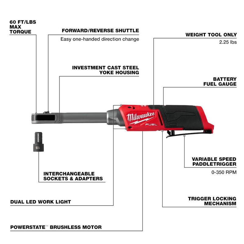 12V Lithium-Ion Brushless Cordless Extended Reach Box Ratchet A4536