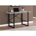 48 in. Taupe Reclaimed Wood & Black Metal Computer Desk Q27206