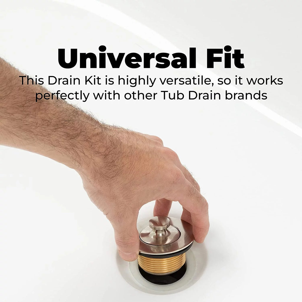Brushed Nickel Bathtub Drain Assembly Conversion Kit I650972