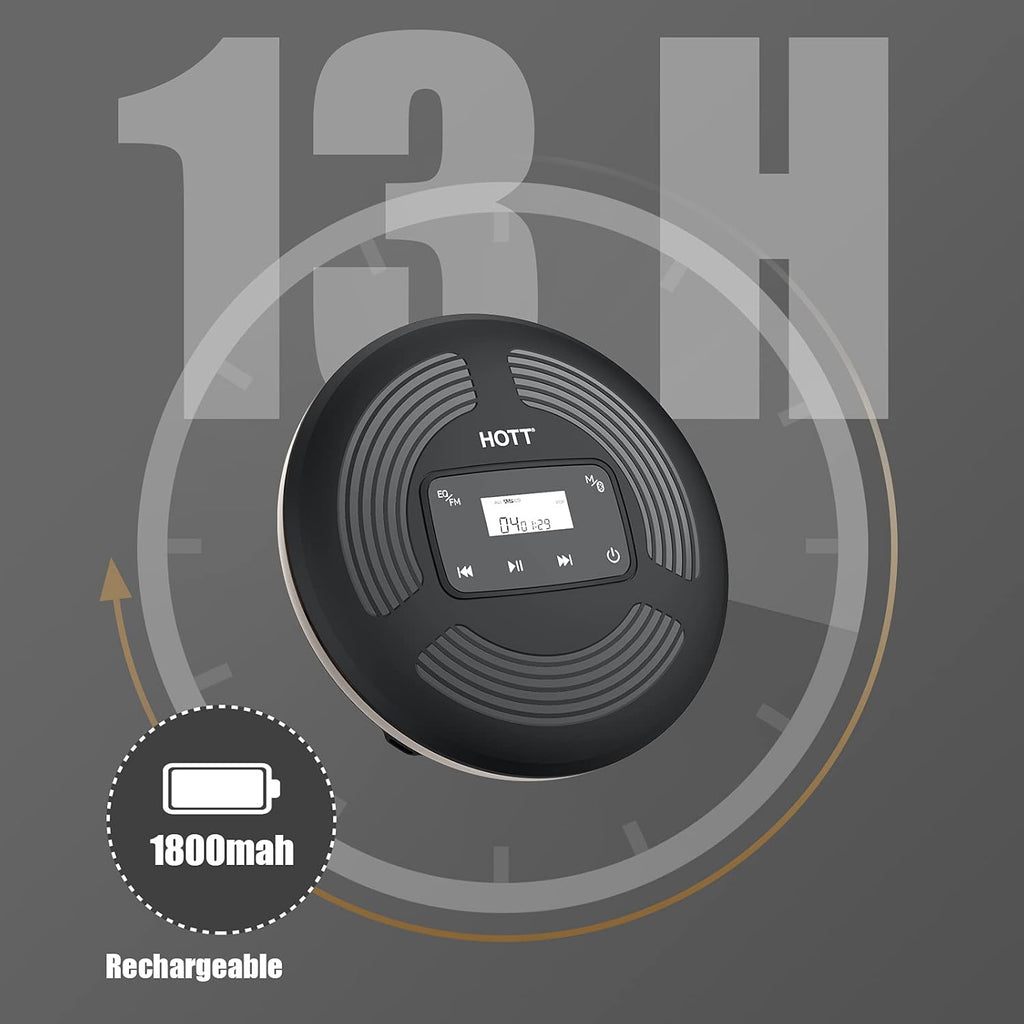 Portable CD Player with Bluetooth and FM Transmitter Q4907