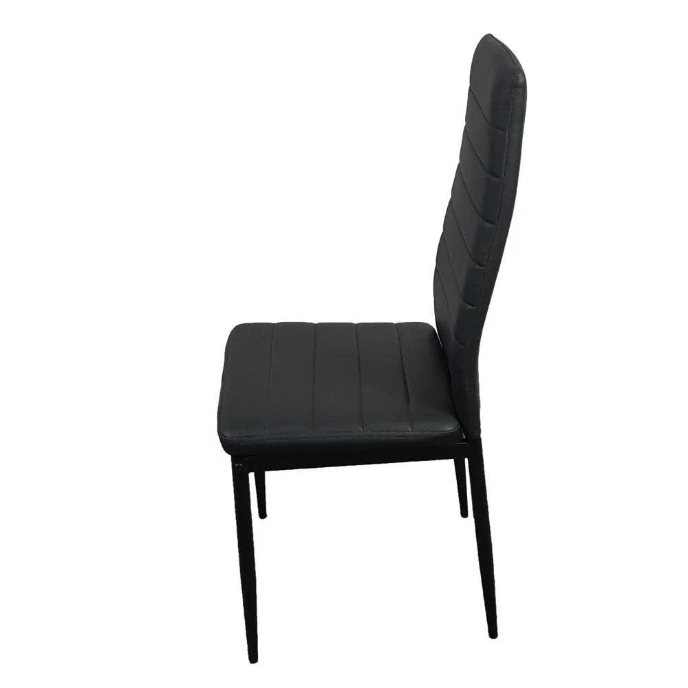 Set of 4 Black PU Leather Dining Side Chair G6163