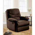 Chocolate Microfiber Glider Recliner Y459854