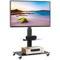Black Rolling TV Stand with Metal Mount J136711