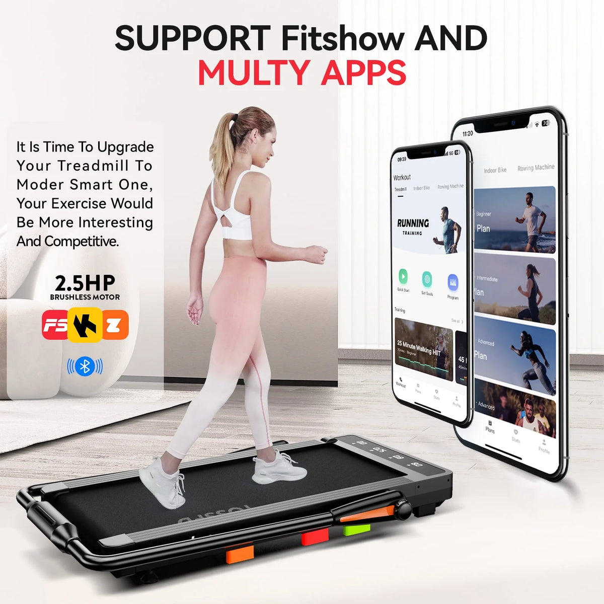 2 in 1 Folding Treadmill Walking Pad R39761