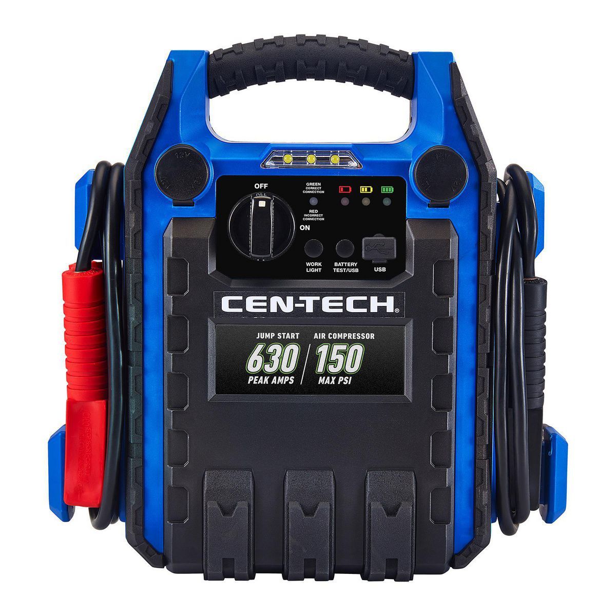 Portable Car Battery Jump Starter and Power Pack with 150 PSI Air Compressor W370