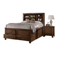 Wood King Size Bed with 6 Drawers Z2607