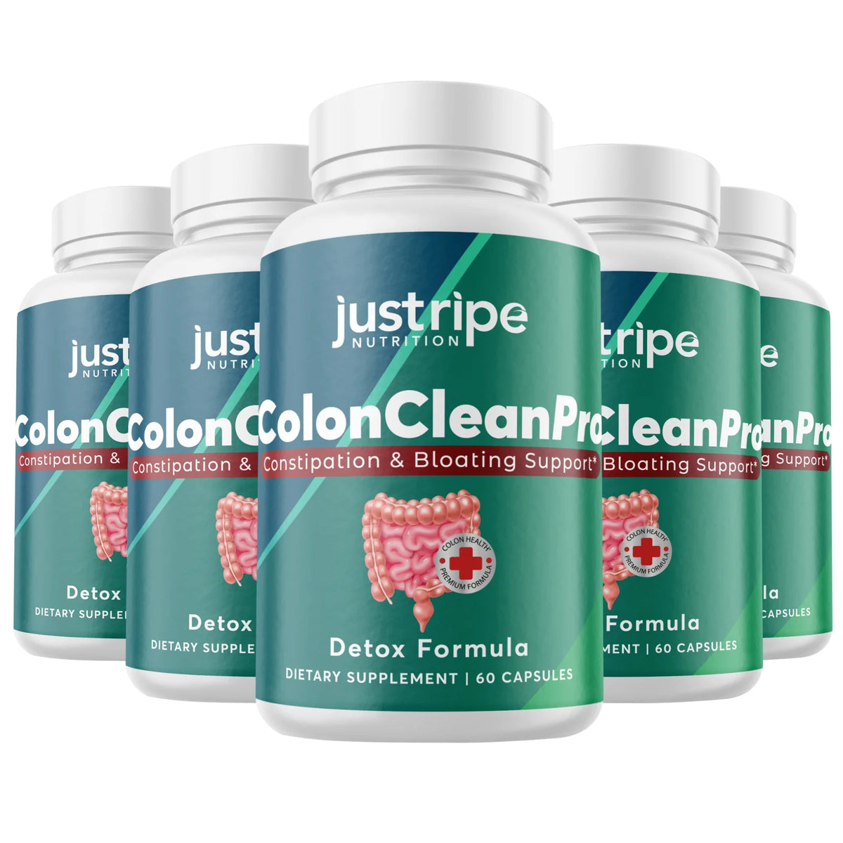 5 Pack Natural Digestive Support Supplement 60ct Q720909
