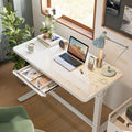 White Glass Tabletop Standing Desk X54780