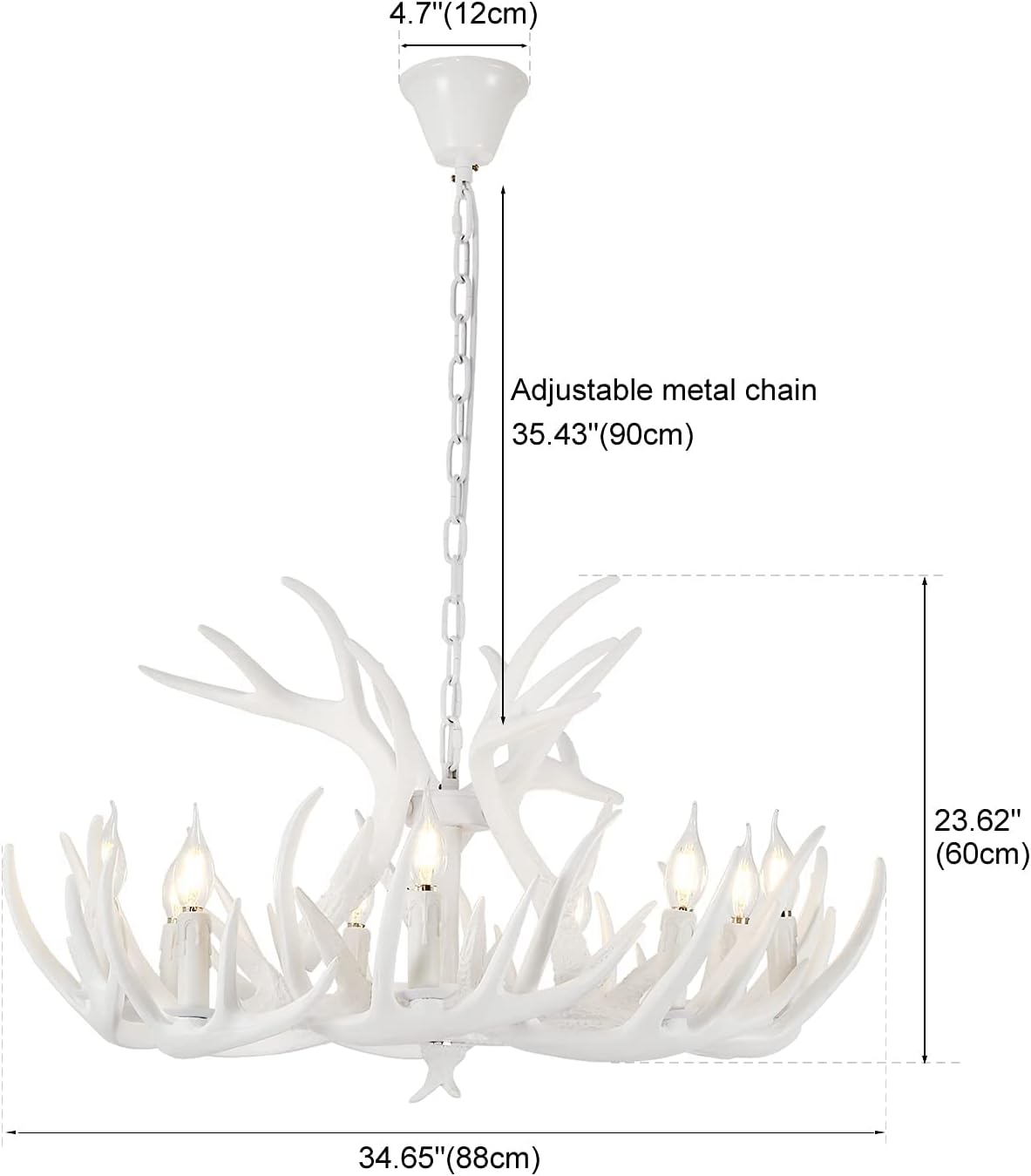 White Antler Chandelier Q395717