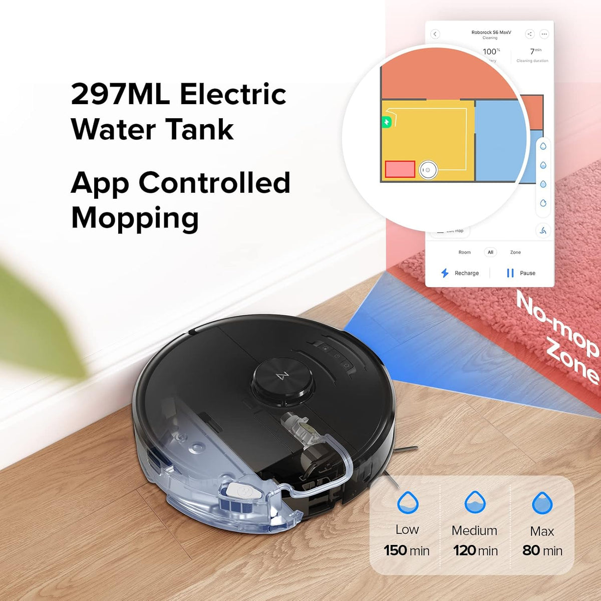 Robot Vacuum and Mop with 2500Pa Suction P8061
