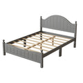 Gray Solid Wood Platform Bed Queen Q1094