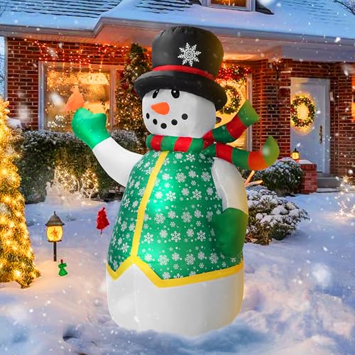 6FT Christmas Inflatable Snowman with Penguin P1723