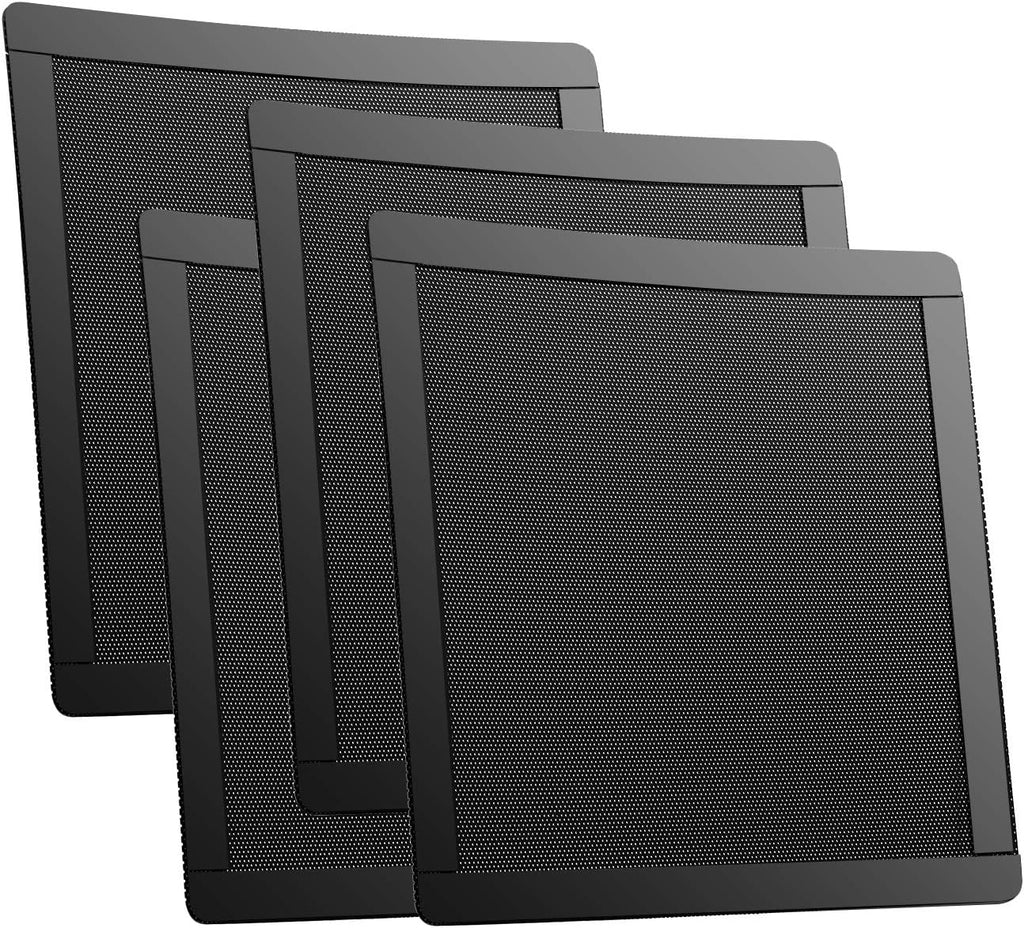 120mm Magnetic PVC Fan Dust Filter Mesh Cover Black 5-Pack S6987
