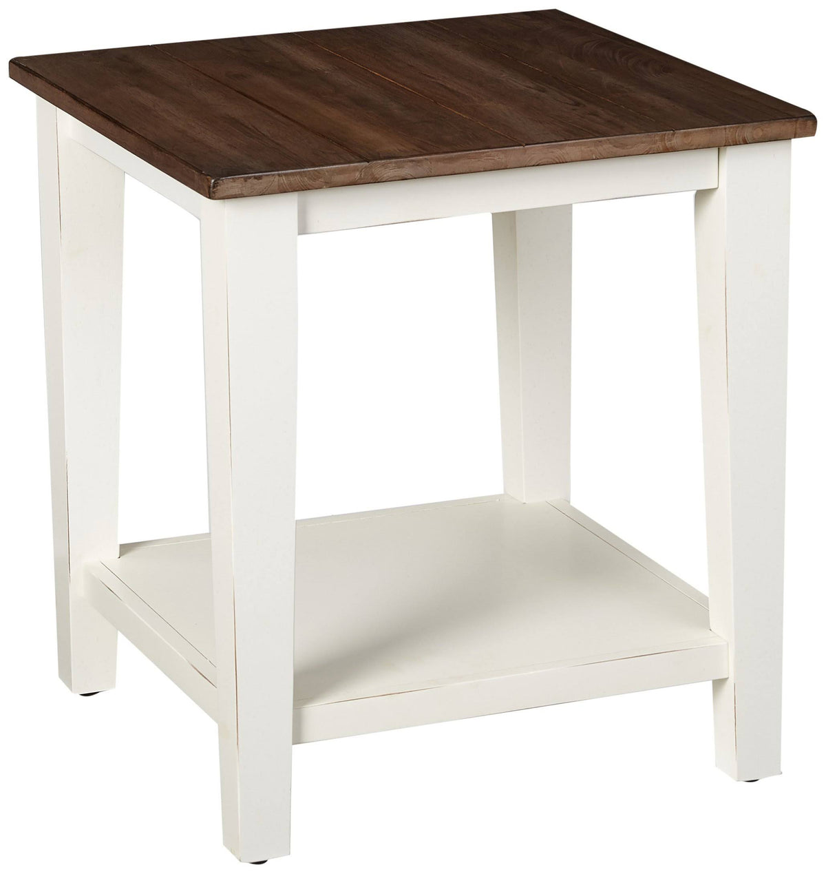 Greige & White End Table M2765