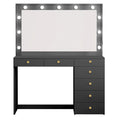 Black Painted Makeup Vanity Table with Light Bulbs G495