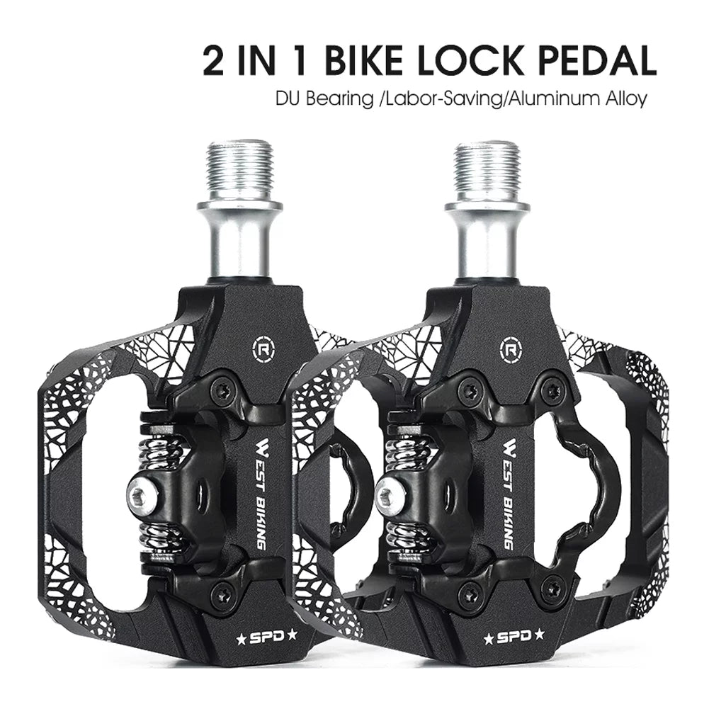 MTB Bike Pedals Dual Platform SPD Clipless Pedals Q88711