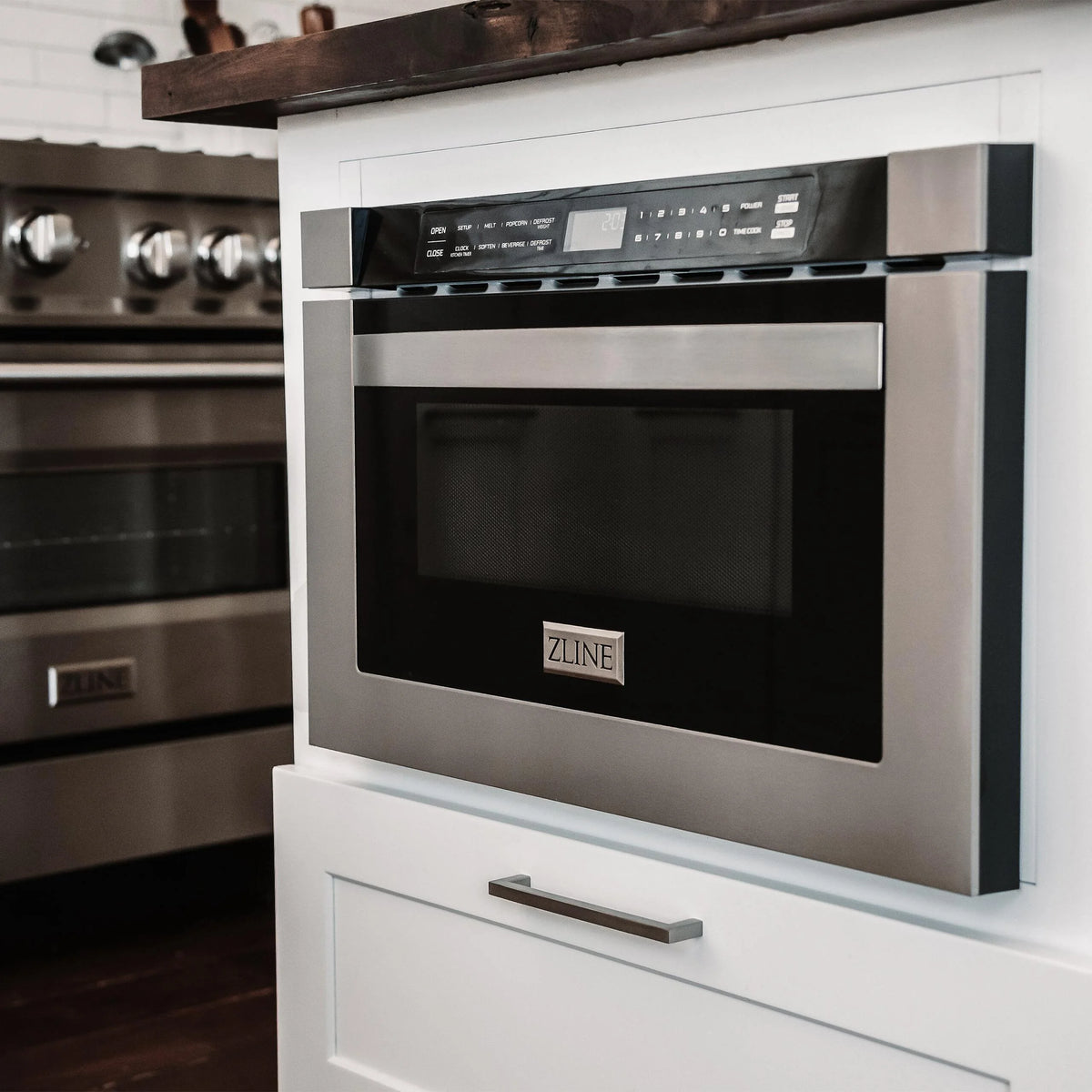 24" 1.2 cu. ft. Black Stainless Steel Microwave Drawer J4407