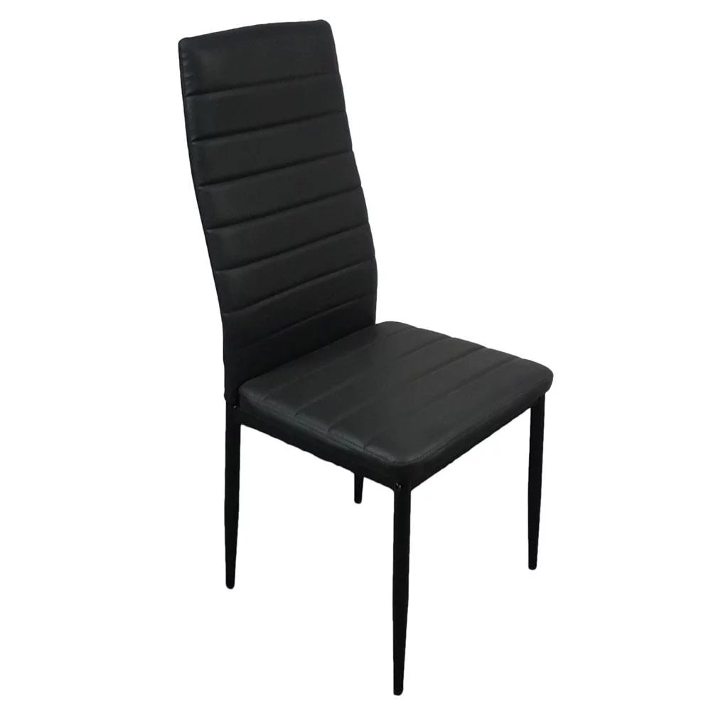 Set of 4 Black PU Leather Dining Side Chair G6163