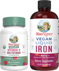 Cherry & Raspberry Multivitamin Gummies & Berry Iron Liquid Supplement Y108962