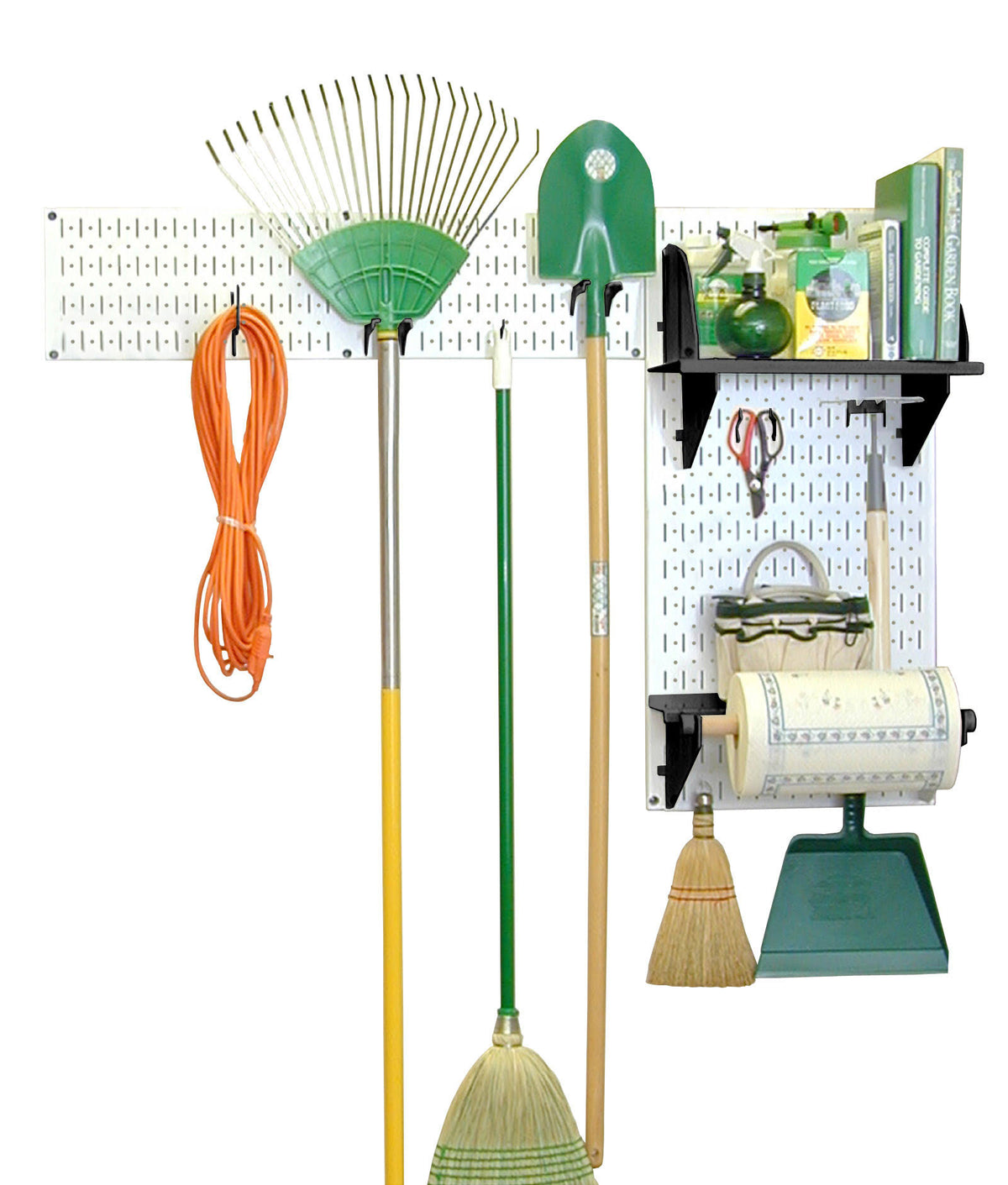 White Black Pegboard Garden Tool Organizer Kit X47737