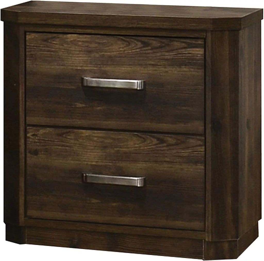Rustic Walnut Nightstand Q730254